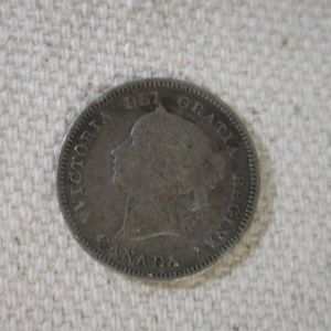 1890-H Canada 5 Cent Extra Fine