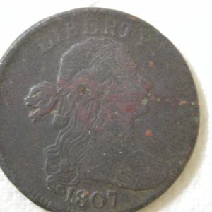 1807 U.S Large Cent Draped Bust Type Fraction Fine