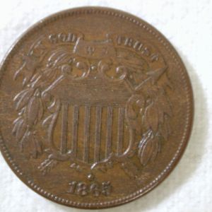 1865 U.S Two-Cent Piece Uncirculated