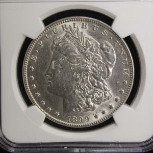 1899 Morgan Silver Dollar $1 Philadelphia Certified NGC AU Details