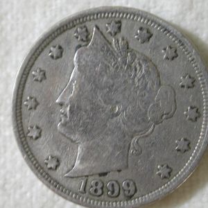 1899 U.S. 5 Cent Liberty Nickel Very Good