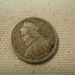 1904 Panama 5 Cent K5 Fine