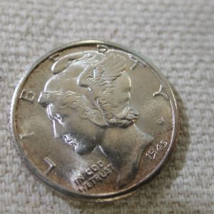 1945-D U.S Mercury Dime Full Bands Choice Uncirculated