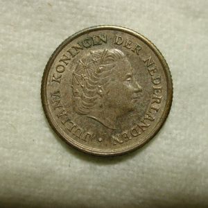 1956 1/10 Gulden, Netherlands Antilles, Silver Coin KM #3 ASW .0288 /XF
