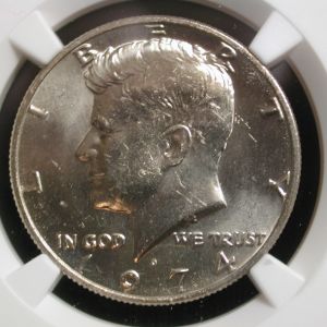1974 Denver Kennedy Double-Die Obverse NGC MS 63 FS-101