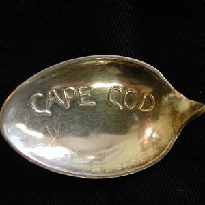 Cape Cod Massachusetts Twisted Handle Sterling Silver Souvenir Spoon