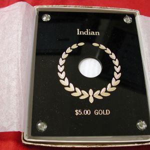 Coin Holder Presentation Case $5 Gold Indian Capital Plastics NEW in box