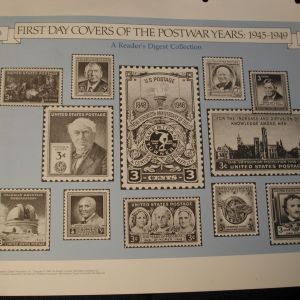 1945-1949  Postwar Years F.D.C All Unaddressed and cached 6 covers