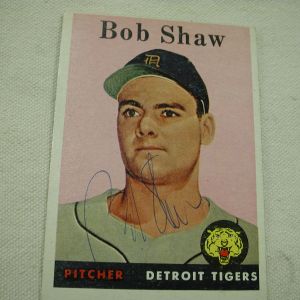 Bob Shaw Detroit Tigers Pitcher Baseball Card Single 206 signed