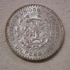 1957 Mexico Peso Gem Choice Uncirculated