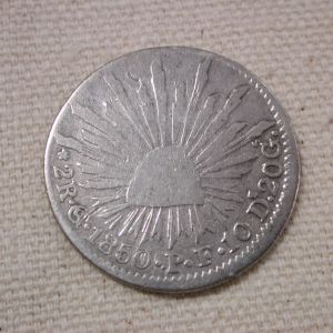 1850 Mexico 2Real Very Fine