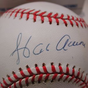 Hank Aaron signed baseball PSA Certified RO-N Coleman