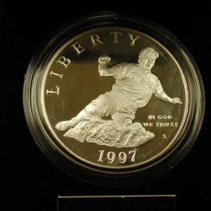 1997 U.S Mint Jackie Robinson Comm. Coin Silver Proof