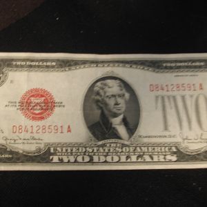1928 G  Red Two Dollar Note Extra Fine FR 1508