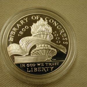 2000 U.S Mint Library of Congress Comm. Silver Coin Proof