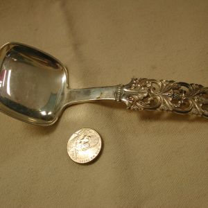 Lohne Brodrene 830 Silver Norway Kloster serving spoon 5.5 inches