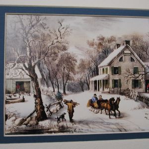 Monet-Cooper-Pissarro-Currier Ives Lot of 5 Museum Art Master Prints