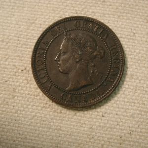 1900 Canada One Cent About Uncirculated #KM7