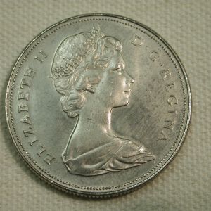 1968 Canada Dollar Lg. Beads Pointed Uncirculated