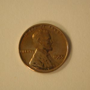 1955 Red U.S Lincoln Wheat Cent Proof