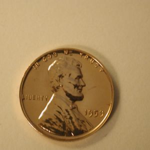 1959 Red U.S Lincoln Memorial Cent Proof