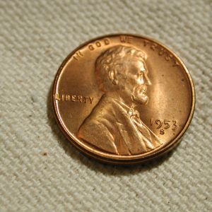 1953-S U.S. Lincoln Wheat Cent Gem Uncirculated Red