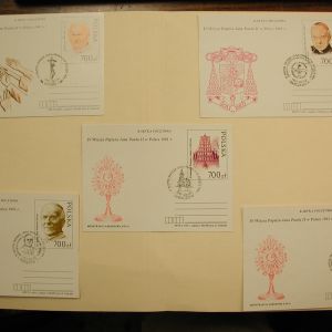 Pope John Paul II -Poland From 1991- Stationary Cards