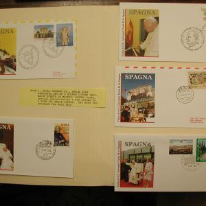Pope John Paul II -Trip to Spain- 5 Postcard Envelopes