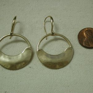 RLM Soho Robert Lee Morris round Crescent Moon earrings yellow