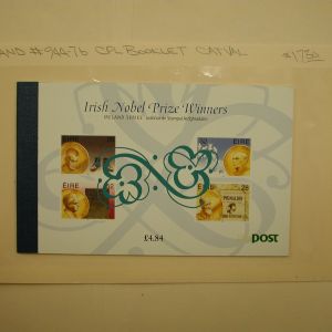 Ireland Nobel Prize Winners Stamp Booklet - #944-7b Complete