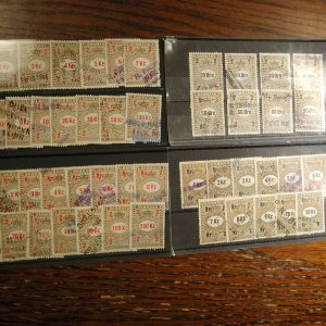 Denmark Revenue Stamps 1938, 1944, 1945 1946 collection of 47