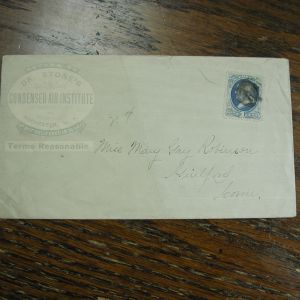 A44 One Cent Franklin Advertising  cover Dr.Stones Air Institute Rochester