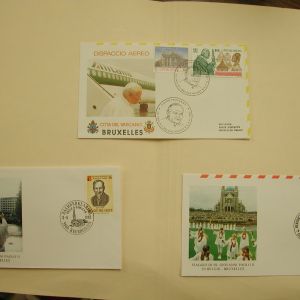 Pope John Paul II-Visit to Belgium -3 Postcards 1995