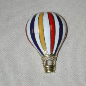 Malcolm Morley 18KT limited edition Hot Air Balloon brooch enameled prototype