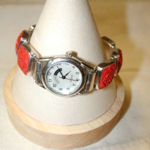 SAJEN MARIANNA  RICHARD 925 STERLING SILVER CINNABAR Bracelet Watch