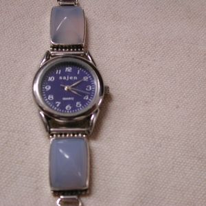 SAJEN  925 STERLING SILVER Blue Face Blue stone bracelet watch