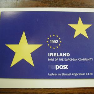 Ireland-Parts of the European Community #876- Stamp Booklet 1992 New POST