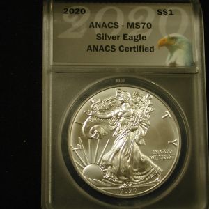 2020 $1 Silver Eagle MS 70 ANACS