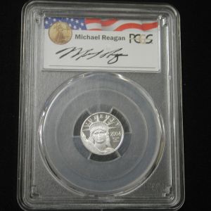 Platinum 2004-W PCGS PR69DCAM  Reagan Series $10 w govt box