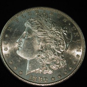 1880-S U.S Morgan Silver Dollar About Uncirculated