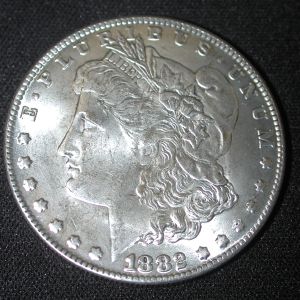 1882 U.S Morgan Silver Dollar About Uncirculated