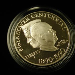 1990 U.S Eisenhower Centennial Silver Dollar Proof