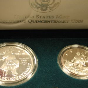 1992 U.S Columbus Quincentenary Coins Proof set of 2