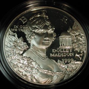 U.S Mint Dolly Madison Commemorative Silver Dollar Proof