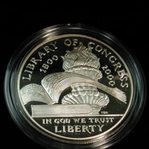 2000 Liberty of Congress Commemorative Coin Proof Silver Dollar