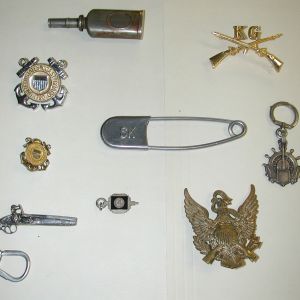 Vintage Military and Coast Guard Badges odd lot 9 items