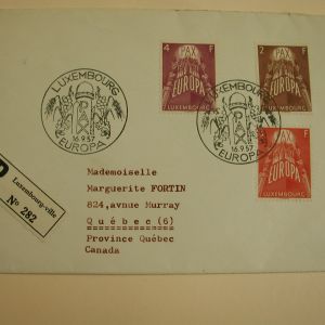 Europa- Luxembourg FDC 1957 Canada