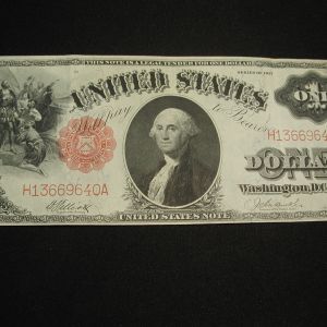 1917 $1 US Note Legal Tender SAWHORSE Fr. 37 Elliott-Burke AU