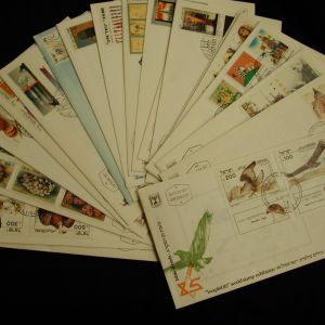 19 Israel Mixed First Day Covers Unaddressed 1980s