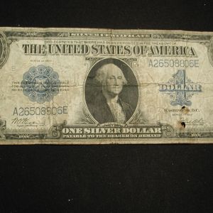 U.S One Dollar 1923 Silver Certificate Blue Seal FR 237 damage VG